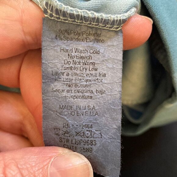 High waisted flare blue tie dyed pants - Picture 2 of 9